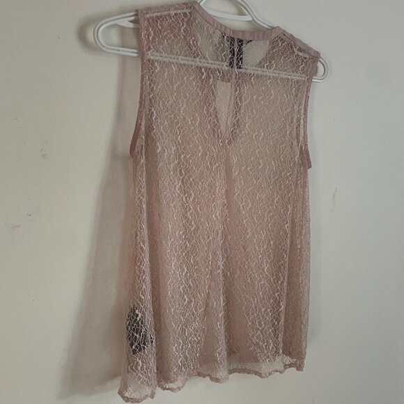 H&M Blush Pink Lace Sleeveless Top - Picture 8 of 8